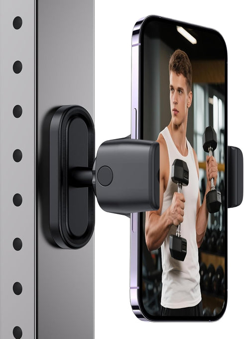 linwetra Magnetic Phone Holder for Gym - 360 Adjustable Magnet Phone Mount for