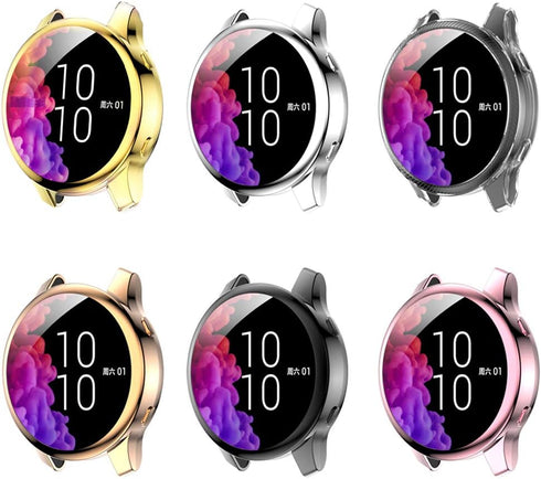 Compatible Garmin Venu Watch Case Cover Screen Protector (2-Pack, 3-Pack, 6-Pack) Soft TPU Bumper for Venu Accessories
