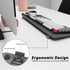 Wireless Keyboard Mouse Combo, 104 Keys Cute Wireless Keyboard with Number Pad for Windows, Grey