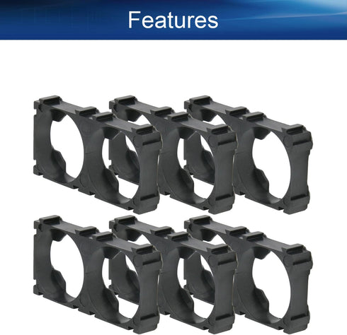 Heyiarbeit 20pcs 2 x Cell 26650 Battery Holder Bracket, Safety Shockproof Plastic Brackets for 26650 Lithium Batteries