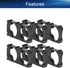 Heyiarbeit 20pcs 2 x Cell 26650 Battery Holder Bracket, Safety Shockproof Plastic Brackets for 26650 Lithium Batteries