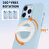 STEZHOU 12 Magnetic Silicone Ring Grip Phone Holder, Loop Grip, Compatible with Magsafe for iPhone Series (White