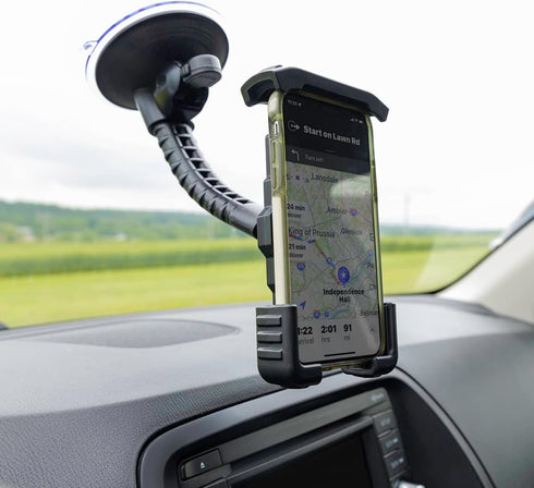 Cummins Windshield Phone Mount CMNWSPH, Suction Cup Phone Holder for Car or Truck Window or Dash, Universal Fit, Black
