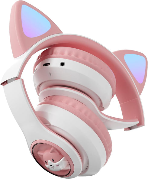 Cat Ear Bluetooth Headphones, Kids Wireless Headphones for Boys Girls, Compatible with Amazon Fire Tablet