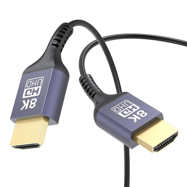 Ultra Thin HDMI Cable 2FT 8K, Short HDMI 2.1 Cable 2 Foot