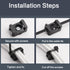 Saddle Type Mounts Base with 4.7inch Cable Ties, 50 Sets Black Cable Zip Ties and Wire Clips for Organization
