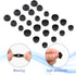30 Pcs Silicone Earbud Tips - Soft Replacement Earpads in S/M/L Sizes for Most Headphones (Black)