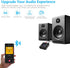 1Mii Bluetooth Audio Receiver 12hrs Playtime, Bluetooth 5.1 Adapter for Home Stereo Music Streaming System, Low Latency, Bass Mode(Audio Only)