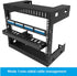 JINGCHENGMEI 2 Pack 1U 12 19-inch of All Metal Cable Management Horizontal Rack Mount Cable Manager with Big Finger