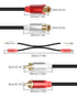 2Pack 1FT, 2RCA 2RCA GELRHONR RCA Extension Cable Short Male to Female Stereo Audio Cable for Subwoofer, Speaker, Home