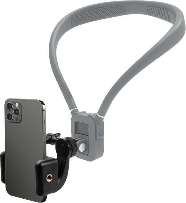 KOHUIPU Premium Neck Phone Holder for Recording, Neck Mount Hands Free POV/Vlog Video