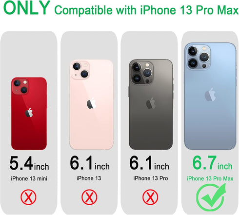 JJGoo Compatiable with iPhone 13 Pro max Case Clear, Transparent Shockproof Phone Case, Slim Anti-Scratch Hard PC Back Protective Cover Bumper, Transparent Blue