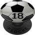 Soccer Player Number 18 Football Ball PopSocket, Swappable Grip for Phones & Tablets