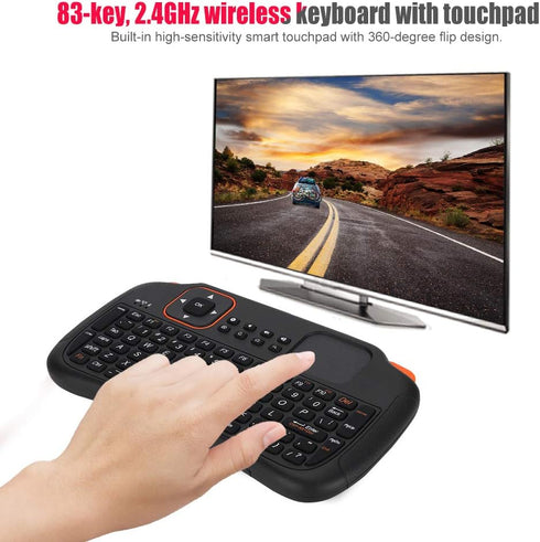 Yoidesu Mini Keyboard with Touchpad Mouse, 2.4GHz Rechargeable 83-Key Mini Keyboard Controller.