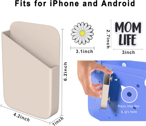 Silicone Phone Holder for Bogg Bag, Momlife Bag Charms, Find Your Phone in a Second with Bogg Bag Holder