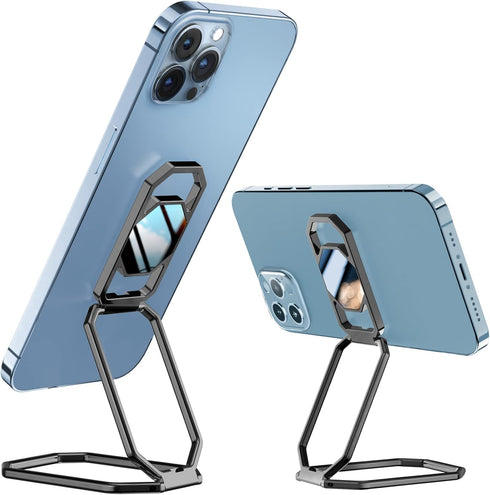 A-LuGei Adjustable & Foldable Cell Phone Ring Holder, Magnetic Grip for Thick Case & Big Phone, Kickstand
