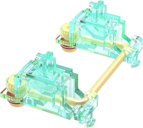 DUROCK Stabilizer V2, Screw in Stabilizers with 2u 6.25u 7u Wires, PCB Mount Keyboard Stabilizers for Mechanical Keyboards (V2 Teal 80% Kit)
