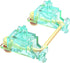 DUROCK Stabilizer V2, Screw in Stabilizers with 2u 6.25u 7u Wires, PCB Mount Keyboard Stabilizers for Mechanical Keyboards (V2 Teal 80% Kit)