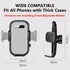 Car Phone Holder for Windshield Dashboard Air Vent, Universal Hands-Free Cell Phone Holder for iPhone Samsung (Black)
