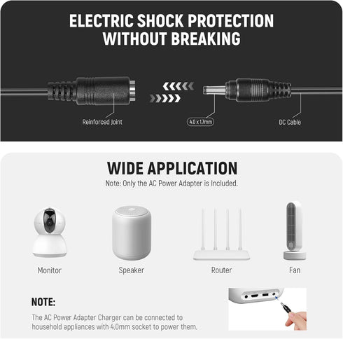 NEEWER Replacement for EN-EL14 Dummy Battery - AC/DC Coupler Power Adapter Compatible with Nikon Cameras
