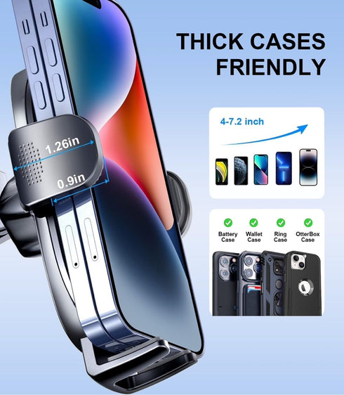 Car Phone Holder, Universal CD Slot Phone Mount, Hands Free Adjustable Phone Mount for All iPhone & Android Phones