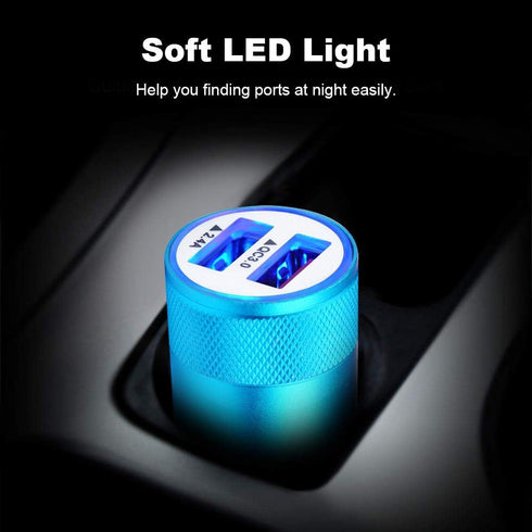 Fast Car Charger, Quick Charging 5.4A/30W USB Car Charger Adapter with 2 Port for Samsung Galaxy S23 S22 S21 S20 Ultra
