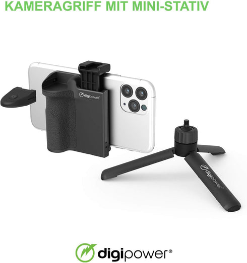DigiPower Follow ME #GoViral Vlogging Kit for Cameras & Phones, with Microphone, 36 LED Light, Smartphone Grip,