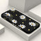 Galaxy S23 FE Case, Chrysanthemum Creative Side Print Design Soft Silicone Rugged Protective Bumper Case (Daisy Black)