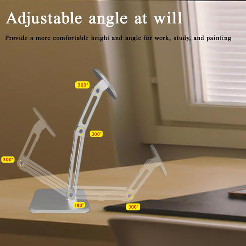 Magnetic Phone Stand for Desk, Heightened Adjustable Foldable, Compatible with iPhone 15/14/13/12 All Series
