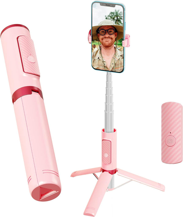 colorlizard Selfie Stick, Foldable Cellphone Tripod with Remote, Travel Tripod for iPhone Series