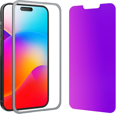 Privacy Screen Protector Compatible for iPhone 13 Pro Max/iPhone 14 Plus Tempered Glass 6.7 Inch, Purple Gradient HD