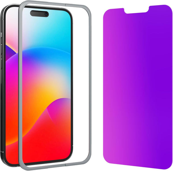 Privacy Screen Protector Compatible for iPhone 13 Pro Max/iPhone 14 Plus Tempered Glass 6.7 Inch, Purple Gradient HD