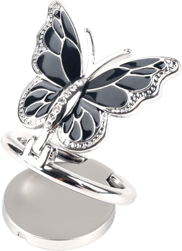 Omorro Phone Ring Holder Finger Kickstand, Bling Metal Cute Butterfly Cell Phone Ring Stand Grip, 360° Rotation