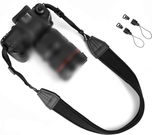 WANBY Padded Shoulder Neck Camera Strap with Quick Release Buckles for DSLR SLR