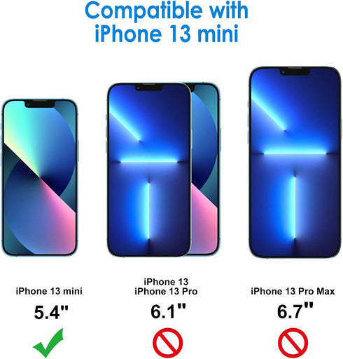 JETech 2-Pack Privacy Screen Protector for iPhone 13 mini 5.4-Inch, Anti-Spy Tempered Glass, Case Friendly.