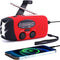 FM/AM/NOAA Weather Radio Mini Emergency Survival Hand Crank Solar Portable with 3 LED Flashlight