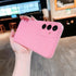 Compatible with Samsung Galaxy S23 FE Case, Cute Neon Bright Color Glitter Bling Thin Slim Shockproof Case, Pink