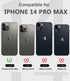 iPhone 14 Pro Max Waterproof Case, Shockproof Dustproof with Screen Protector, Full Body Protective Case, Black, 6.7