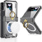 Slim Fit Transparent Hard PC Shockproof Cover for Samsung Galaxy Z Flip 4, with Ring Holder and Hinge Protection (Black)