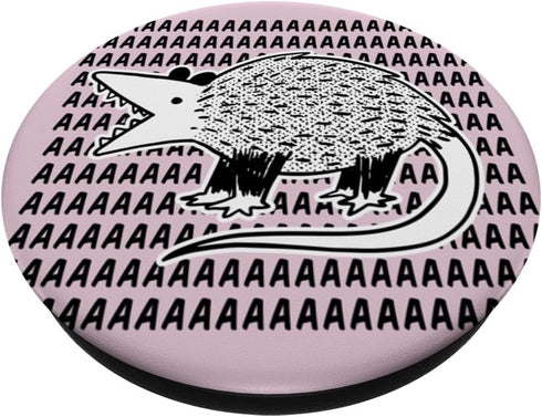 Screaming Possum Funny Weird Opossum Animal Graphic PopSockets Standard PopGrip