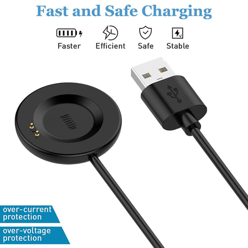 Compatible with iTouch Air 3 Charger, USB Charging Cable for iTouch Air 4 & iTouch Air SE & iTouch Sport 3, iTouch Explorer 3 Smartwatch (Black, 3.3ft) (1)