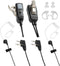 Single-Wire Walkie Talkie Earpiece for Midland GXT LXT Radio with PTT Mic Transparent Air Acoustic Tube