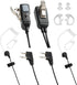 Single-Wire Walkie Talkie Earpiece for Midland GXT LXT Radio with PTT Mic Transparent Air Acoustic Tube