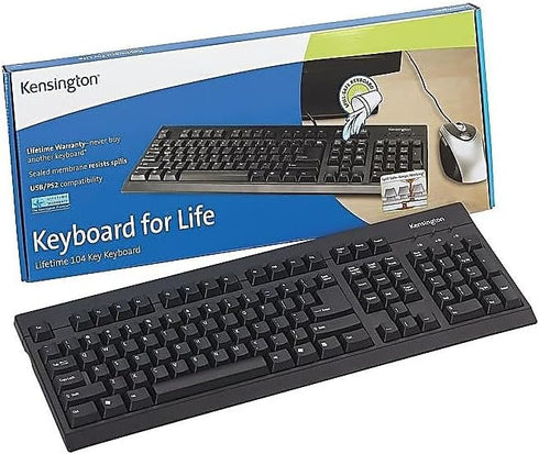 Kensington 64370A Spill-Safe USB Keyboard - Standard Size