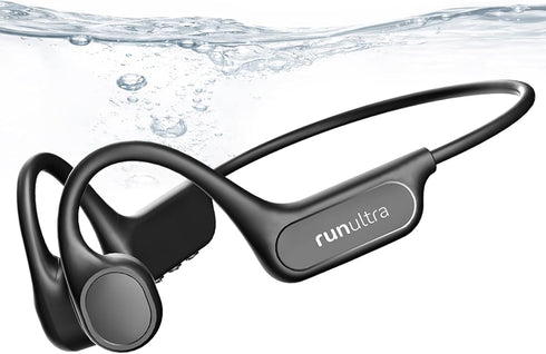 Nanajorwa Bone Conduction Headphones, IPX8 Waterproof Swimming Headphones with 32GB MP3 Player, Bluetooth