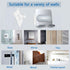 Shower Phone Holder with 2PCS Adhesive Stickers, Wall Mount Stand for Bathroom and Kitchen (Silver-Gray)