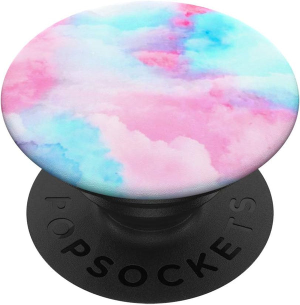 Pastel Watercolor Tie Dye Clouds in Pink Blue Aqua PopSockets Swappable Grip