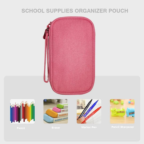 Electronics Organizer Bag Case Pouch, Cable Charger Organizer Case, Travel Shockproof Cord Carrying Case for Earphone,