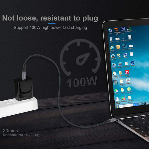 xiwai Right Angled 90 Degree USB4.0 to Straight USB4.0 Cable, 40Gbps with 100W Charging and 5K@60Hz, Compatible with
