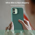 TOCOL Slim Silicone Case for iPhone 12/12 Pro 6.1 Inch, Precise Fit, Anti-Slip, Drop Protection, Midnight Green